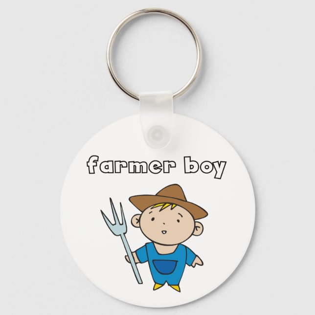 Farmer Boy Tshirts and Gifts Key Ring (Front)