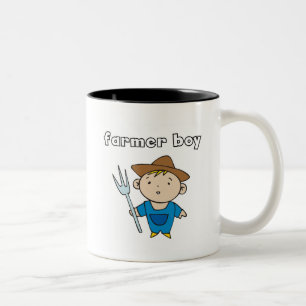 Farmer Boy Tshirts and Gifts Two-Tone Coffee Mug