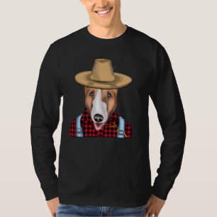 Farmer Bull Terrier Farming Dog T-Shirt