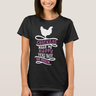 Farmer Chickens Make Me Happy Not You Agriculture T-Shirt