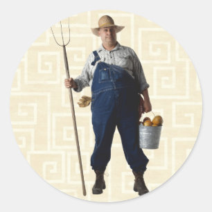 Farmer Classic Round Sticker