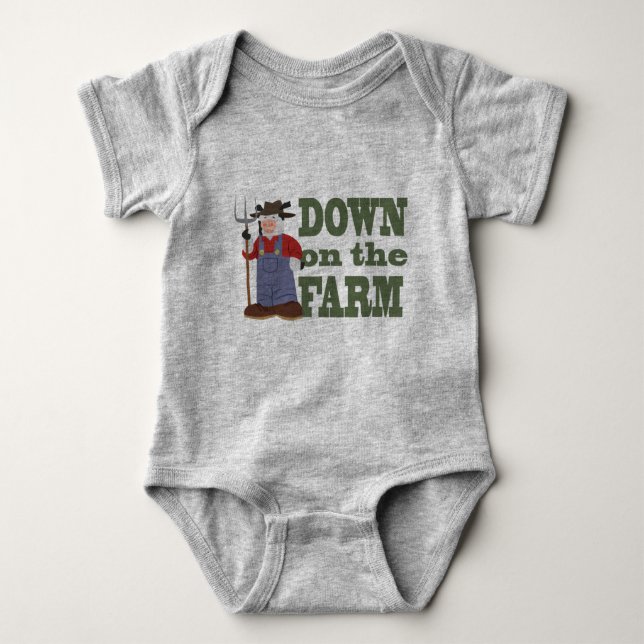 Farmer Cow Baby Bodysuit (Front)