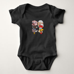 Farmer Cute Pig Sheep Cow Chicken Gift Baby Bodysuit