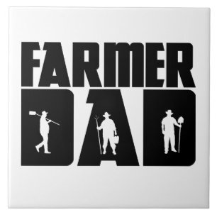 Farmer Dad - Farming Father's Day Ceramic Tile