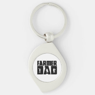 Farmer Dad - Farming Father's Day Key Ring