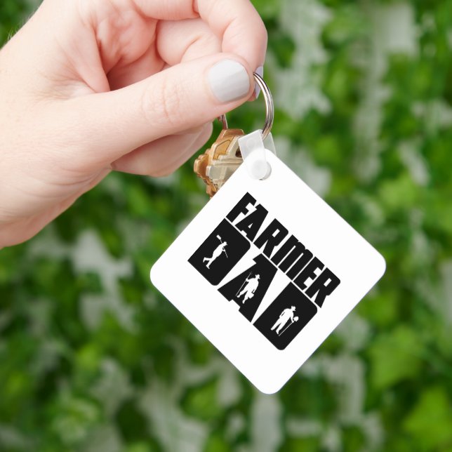 Farmer Dad - Farming Father's Day  Key Ring (Hand)