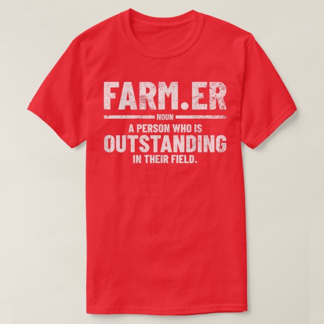 Farmer Definition Farming  T-Shirt (Design Front)