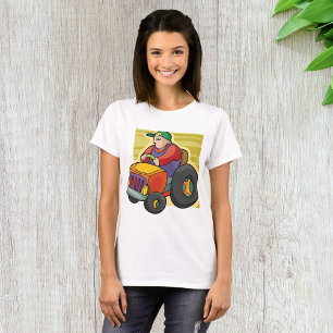 Farmer Driving Tractor Farm Vehicle T-Shirt