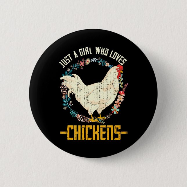 Farmer Farm Animal Chicken Lover Poultry Chicken 6 Cm Round Badge (Front)