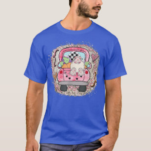 Farmer Farm Truck Bunny Ears Eggs Easter Egg Hunt  T-Shirt