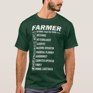 Farmer Farming Organic Farm Tractor T-Shirt
