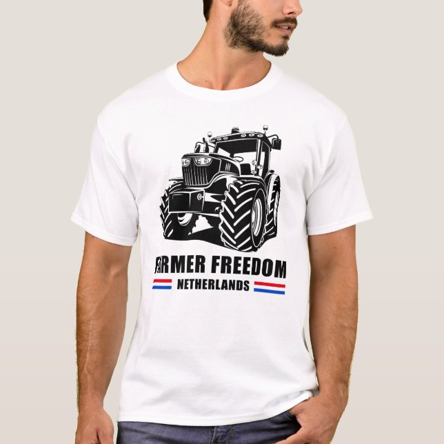 Farmer Freedom Netherlands: Tractor Convoy Support T-Shirt (Front)