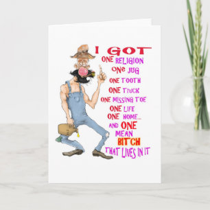 Farmer funny cartoon holiday card