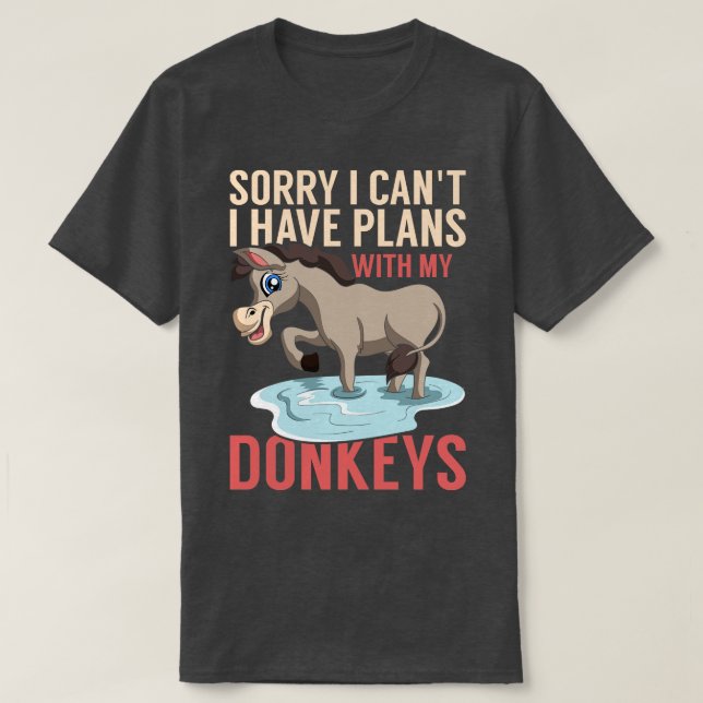 Farmer Funny Farming Lover Farm Animal Donkey T-Shirt (Design Front)