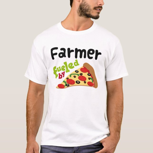 Farmer (Funny) Pizza T Shirt (Front)