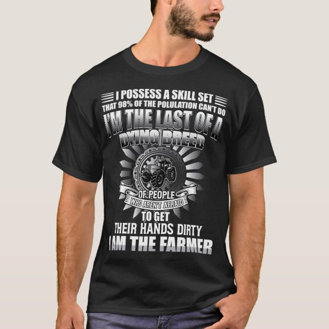 Farmer Gift Tractor Farm Livestock Farming T-Shirt (Front)