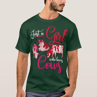 Farmer Girl Animal Gift Cow T-Shirt