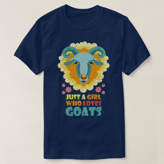 Farmer Girl Gift Goat T-Shirt (Design Front)