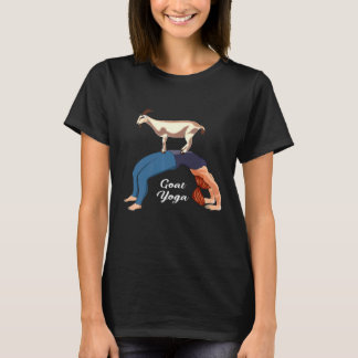 Farmer Goat Yoga Pose Woman Bending Yogi Bridge As T-Shirt
