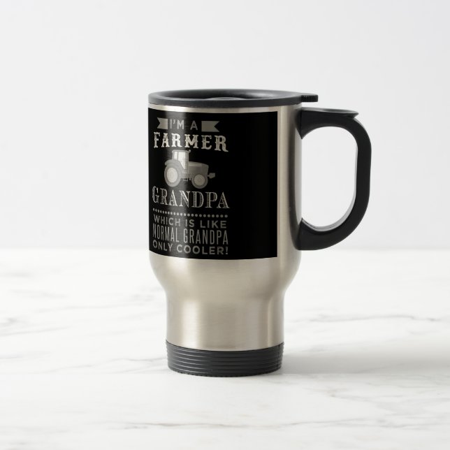 Farmer Grandpa, Cool Farmer Grandpa Travel Mug (Right)