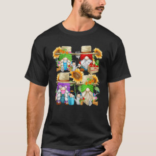 Farmer Graphic For Sunflower Mom And Summer Garden T-Shirt