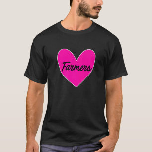 Farmer Heart Graphic Cow Farmer Agriculture Tracto T-Shirt