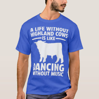 Farmer Highland Cow  T-Shirt