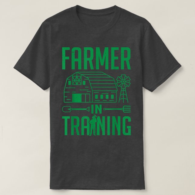Farmer In Training Farming  T-Shirt (Design Front)