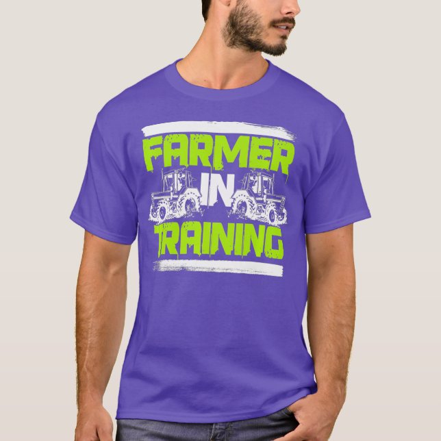 Farmer In Training Funny Rancher Farming Premium T-Shirt (Front)