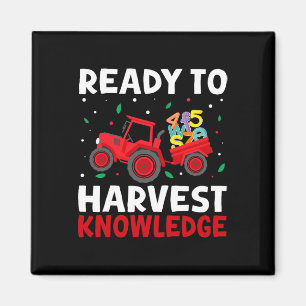 Farmer Kids Back To School Teacher Farming Tractor Magnet