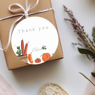 Farmer market baby shower  Classic Round Sticker