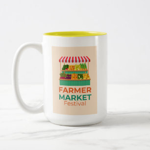 Farmer Market Festival Two-Tone Coffee Mug