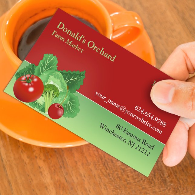 Farmer Market Grocery Business Card (Creator Uploaded)