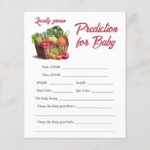 Farmer Market Locally Grown Baby Shower Funny Game