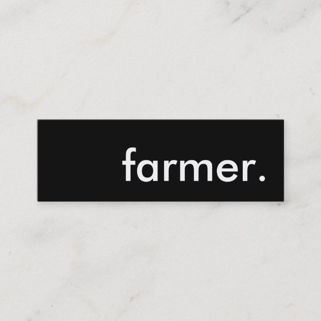 farmer. mini business card (Front)
