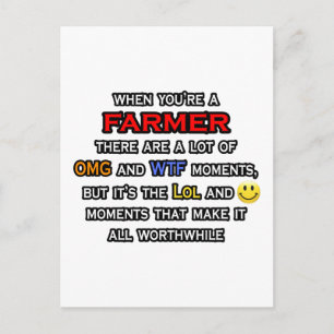 Farmer ... OMG WTF LOL Postcard