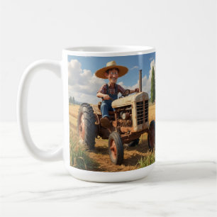 Farmer On Tractor Coffee Mug