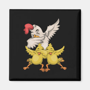 Farmer Poultry Family Animal Dabbing Farm Bird Chi Magnet