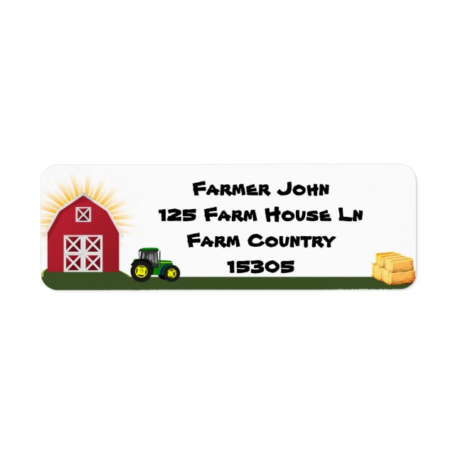 Farmer Return Address Label (Front)