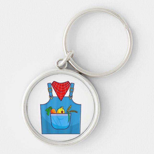 Farmer Simple Cute Farm  Key Ring (Front)