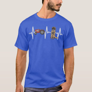 Farmer Tractor Leonberger Heartbeat Dog Lover  T-Shirt