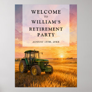 Farmer Tractor Retirement Party Welcome Sign