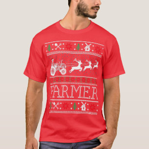 Farmer Tractors Ugly Christmas Xmas Gifts  T-Shirt