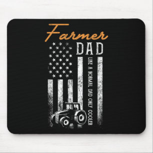 Farmer Tractors Usa American Flag Patriotic Farmin Mouse Pad