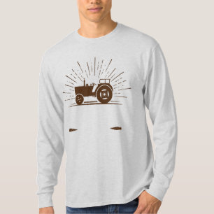 Farmer truckter grey and black Basic Long Sleeve T-Shirt