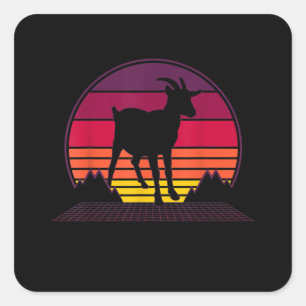 Farmer Vintage Retro Funny Farm Animal Gift Square Sticker