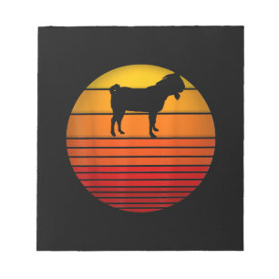 Farmer Vintage Retro Sunset Funny Farm Animal Goat Notepad