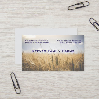 Farmer Wheat Farm Agricultural Business Cards