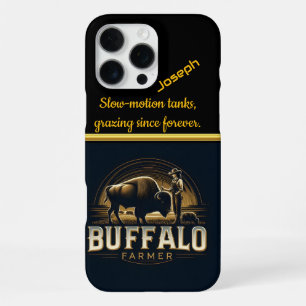 Farmer With Bison Herd at Dusk iPhone 16 Pro Max Case