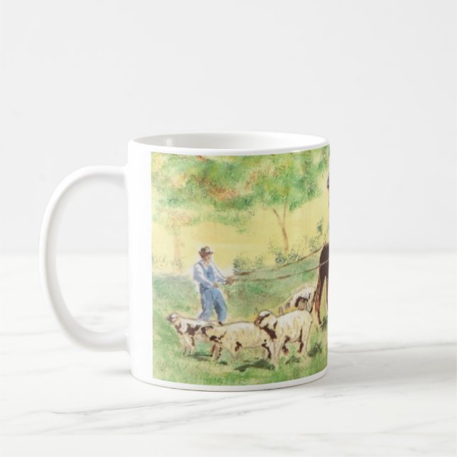 Farmer with Mule and Sheep Coffee Mug (Left)